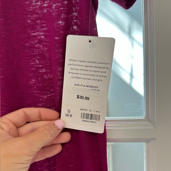 NWT Athleta purple tee size xs - Picture 4 of 5